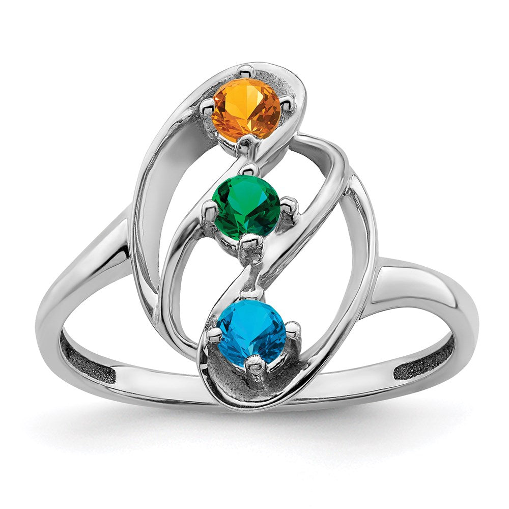 Sterling Silver Rhodium-plated Family Jewelry Mounting