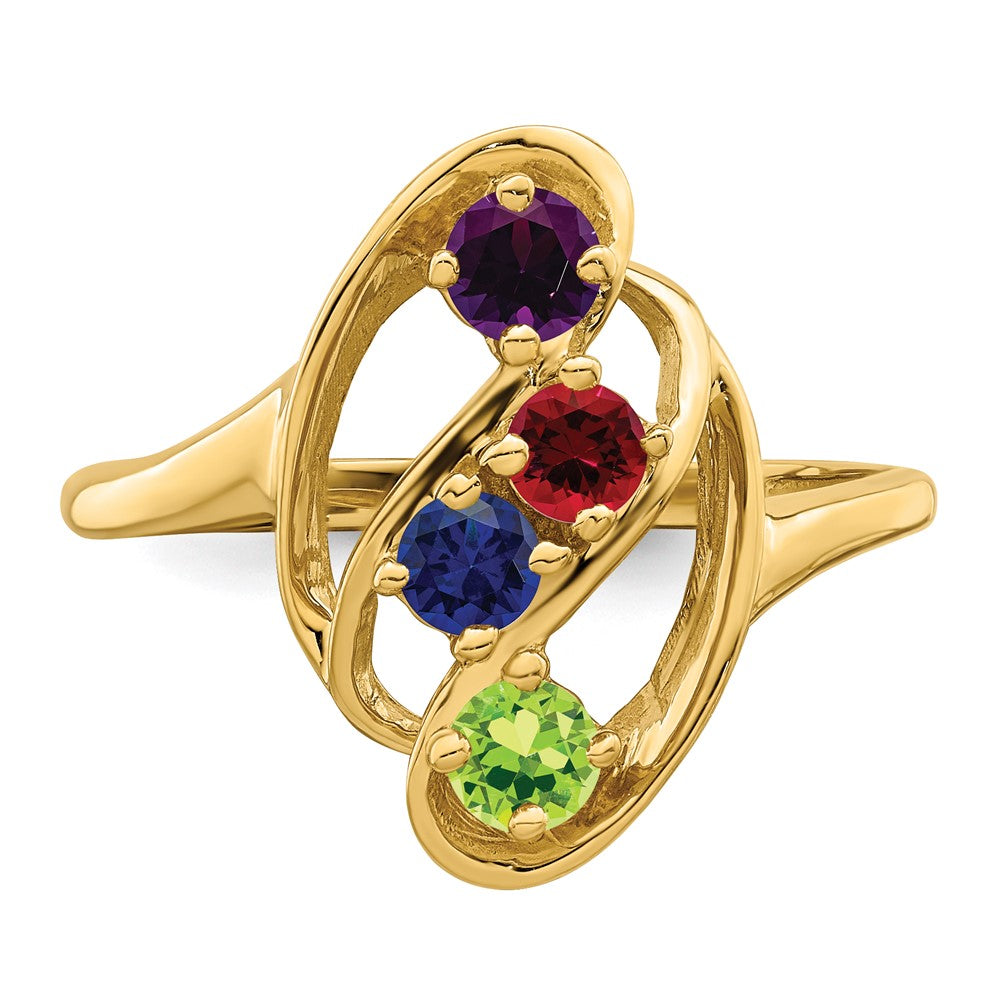 14k Synthetic Family Jewelry Ring