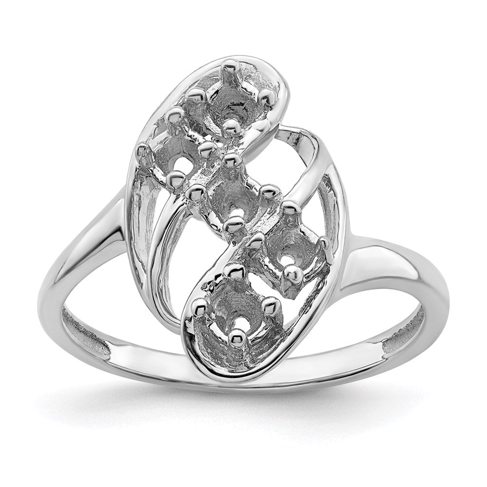 14k White Gold Family Jewelry Ring