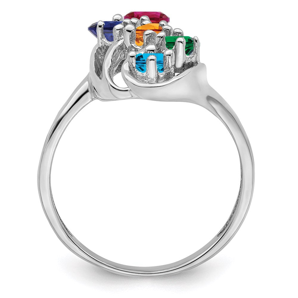 14k White Gold Family Jewelry Ring