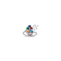 14k White Gold Synthetic Family jewelry ring