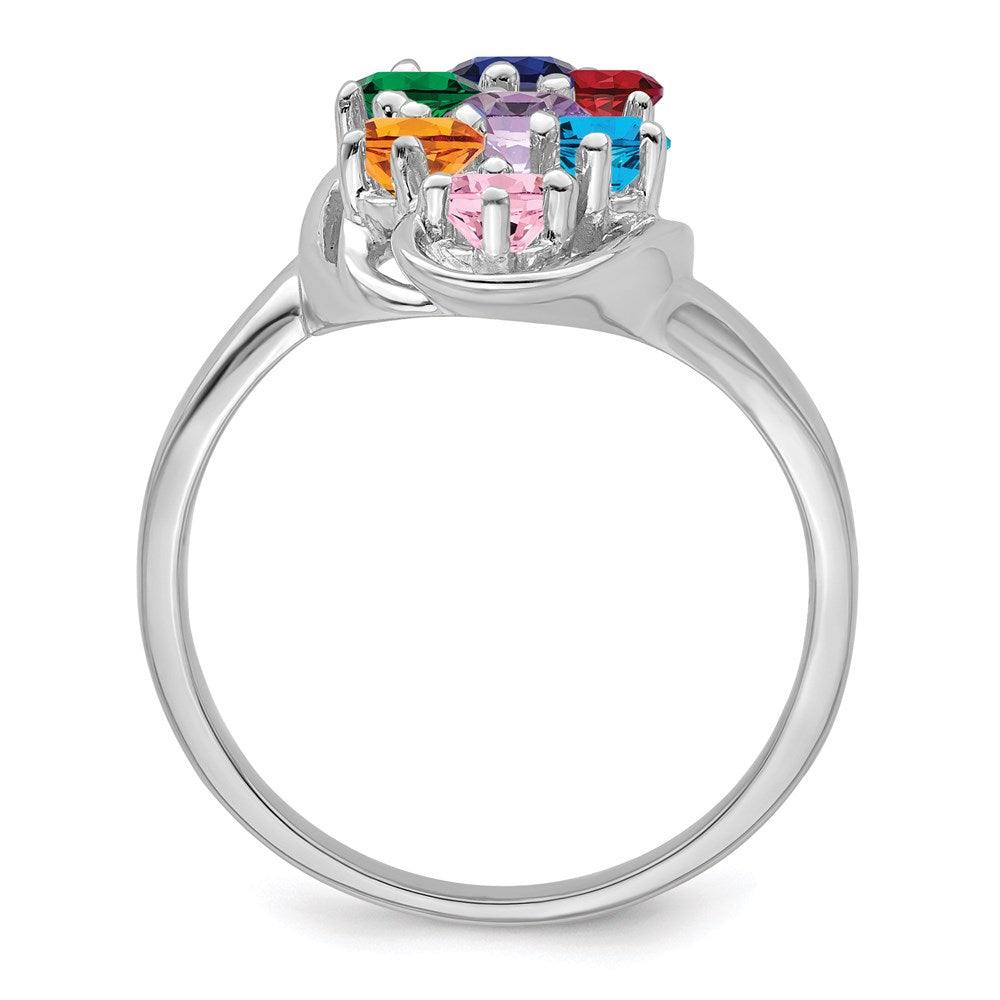 14k White Gold Family Jewelry Ring