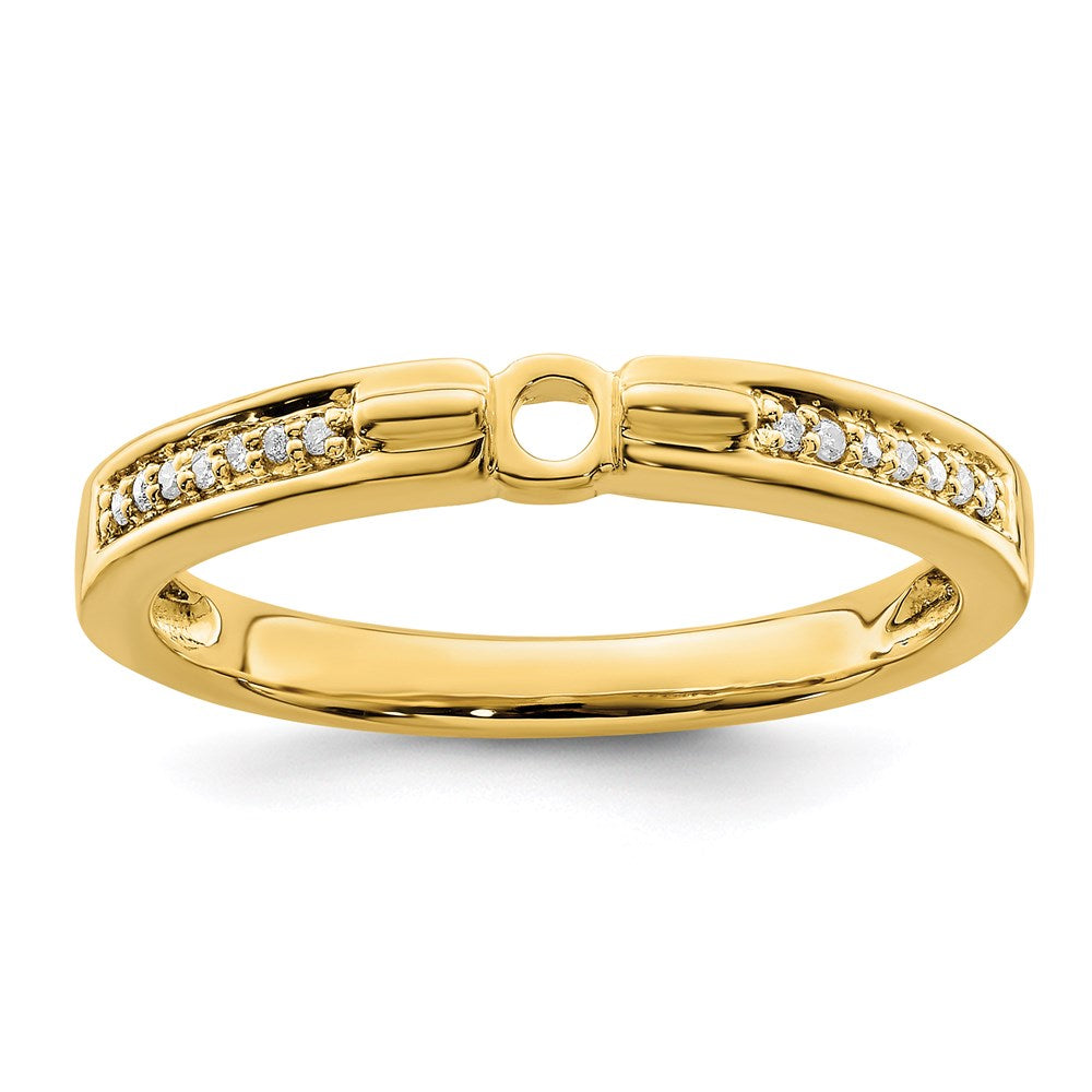 14K Family Jewelry Genuine Stone & Diamond Set Ring