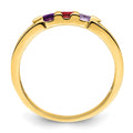 14K Family Jewelry Synthetic Stone & Diamond Set Ring