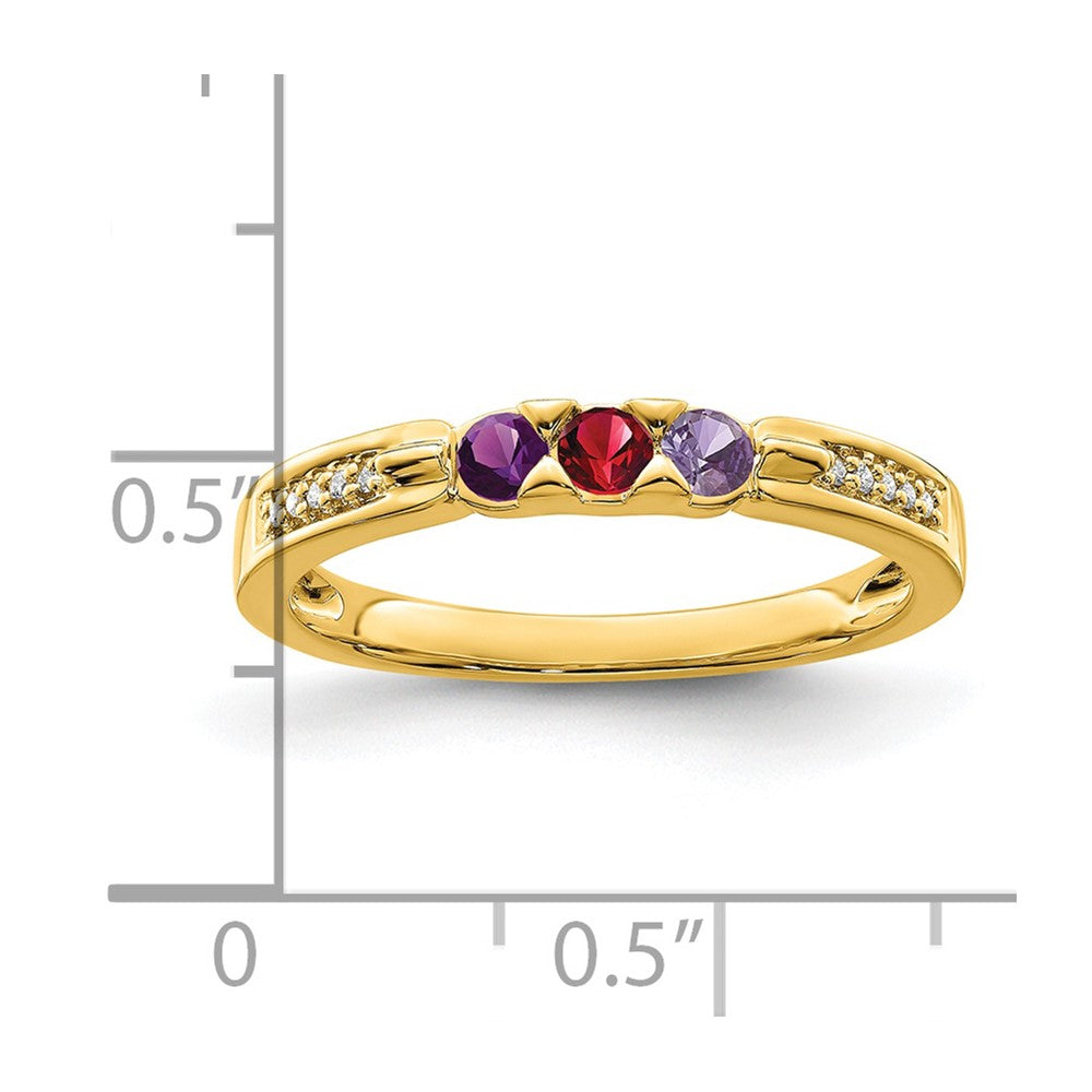 14K Family Jewelry Diamond Semi-Set Ring
