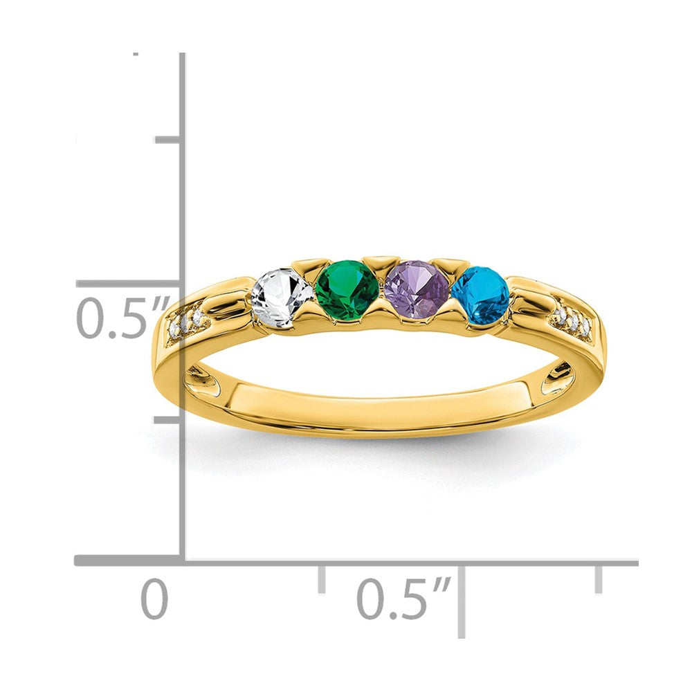 14K Family Jewelry Diamond Semi-Set Ring