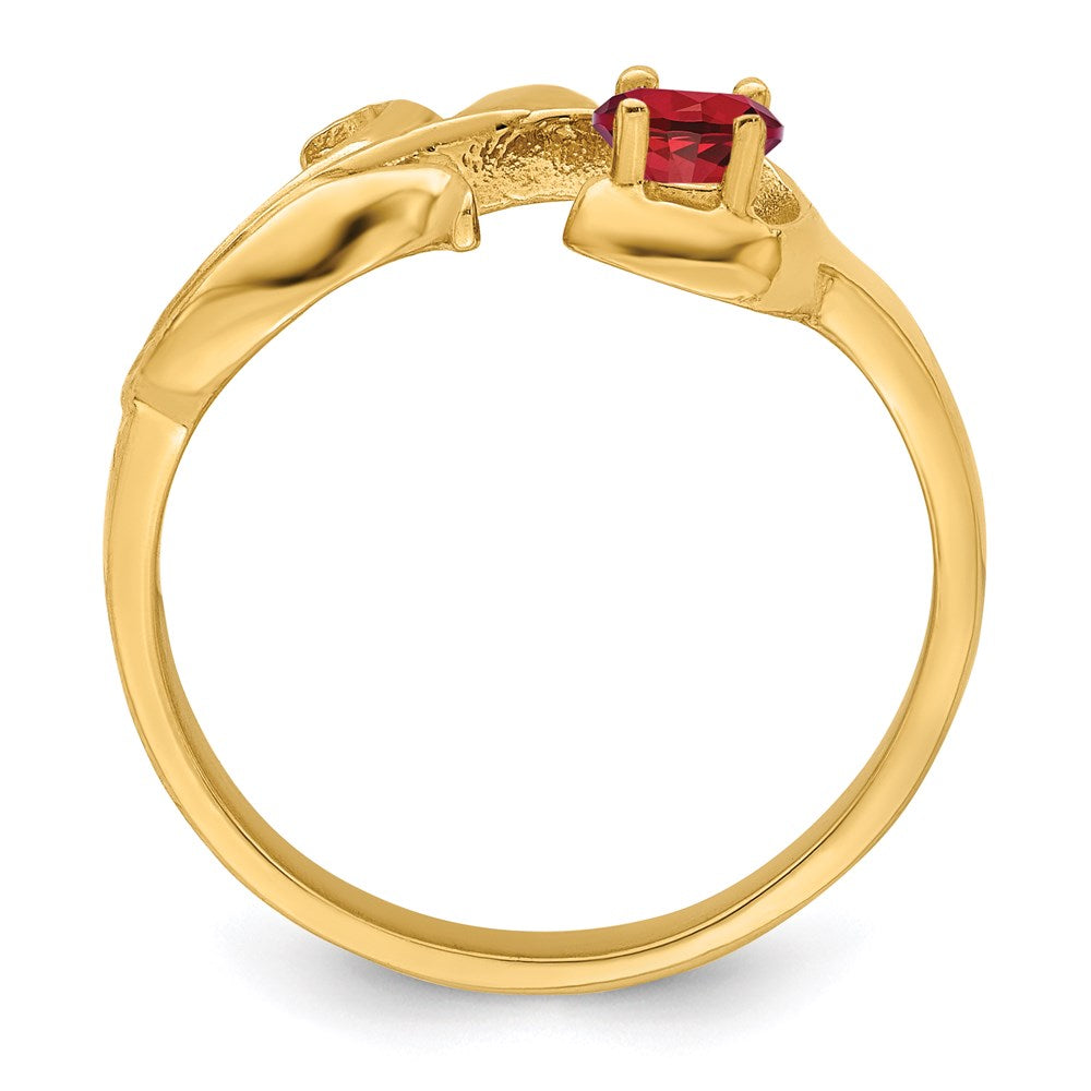 14k 3mm Synthetic Family Jewelry Ring