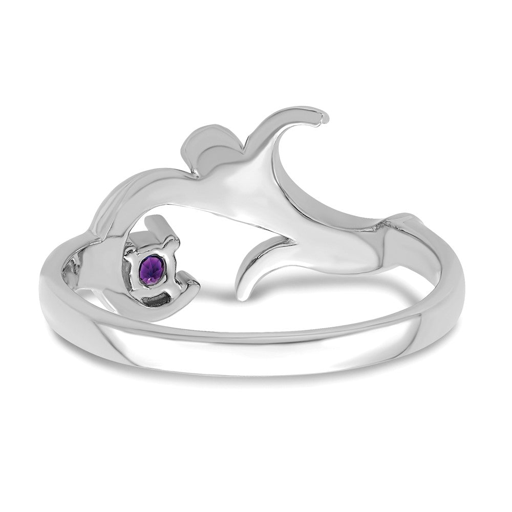14k White Gold 3mm Synthetic Family Jewelry Ring