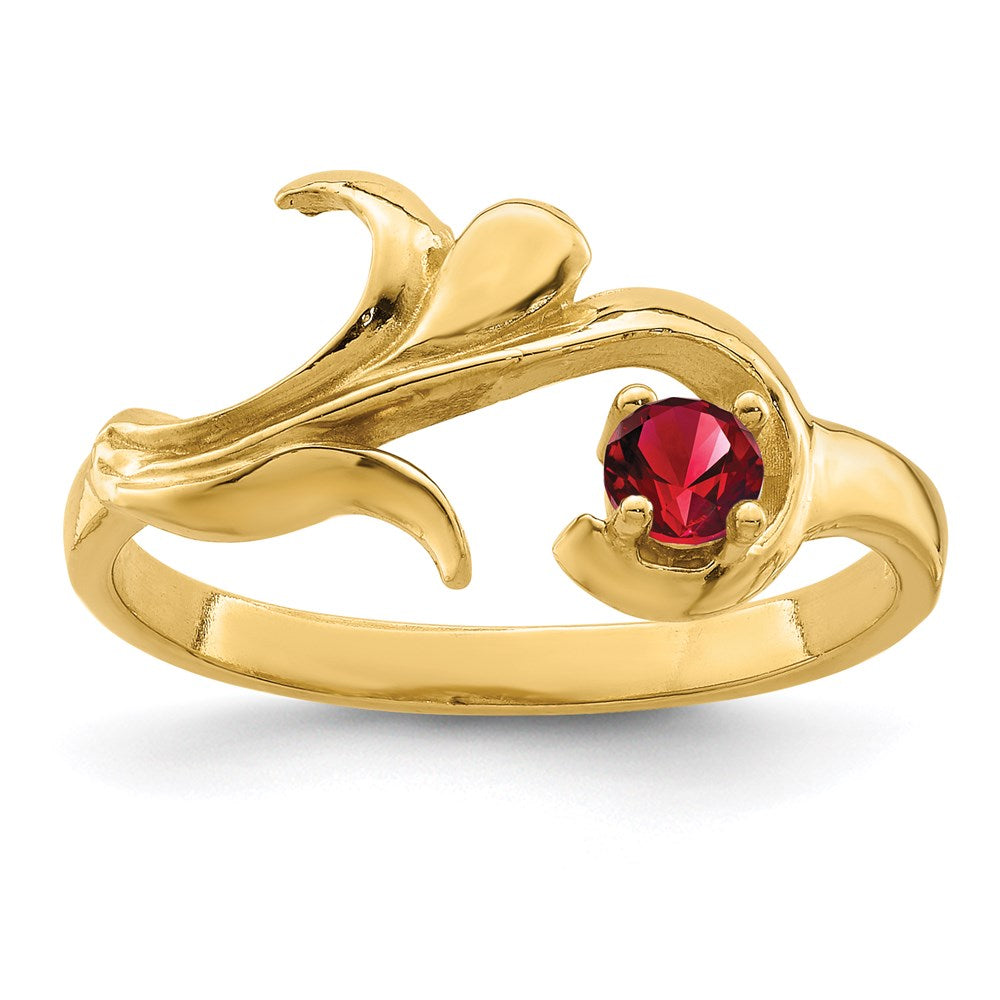 14k 3mm Synthetic Family Jewelry Ring
