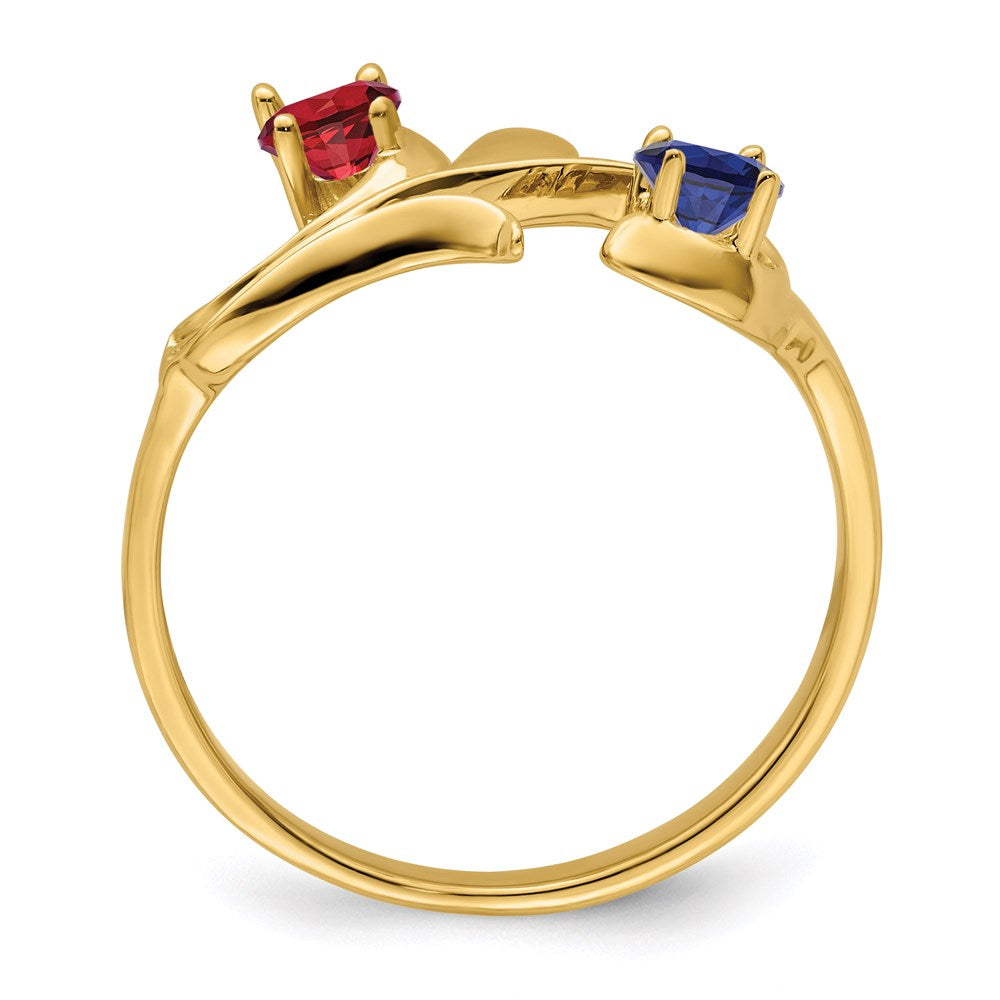 14k Synthetic Family Jewelry Ring