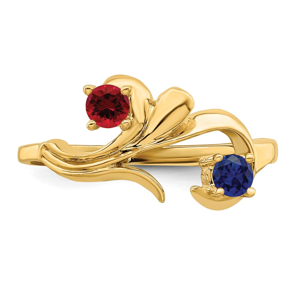 14k Synthetic Family Jewelry Ring