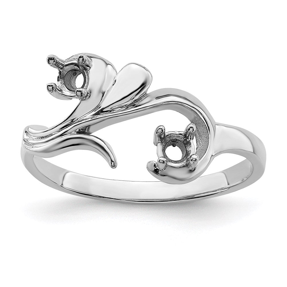 14k White Gold Synthetic Family Jewelry Ring