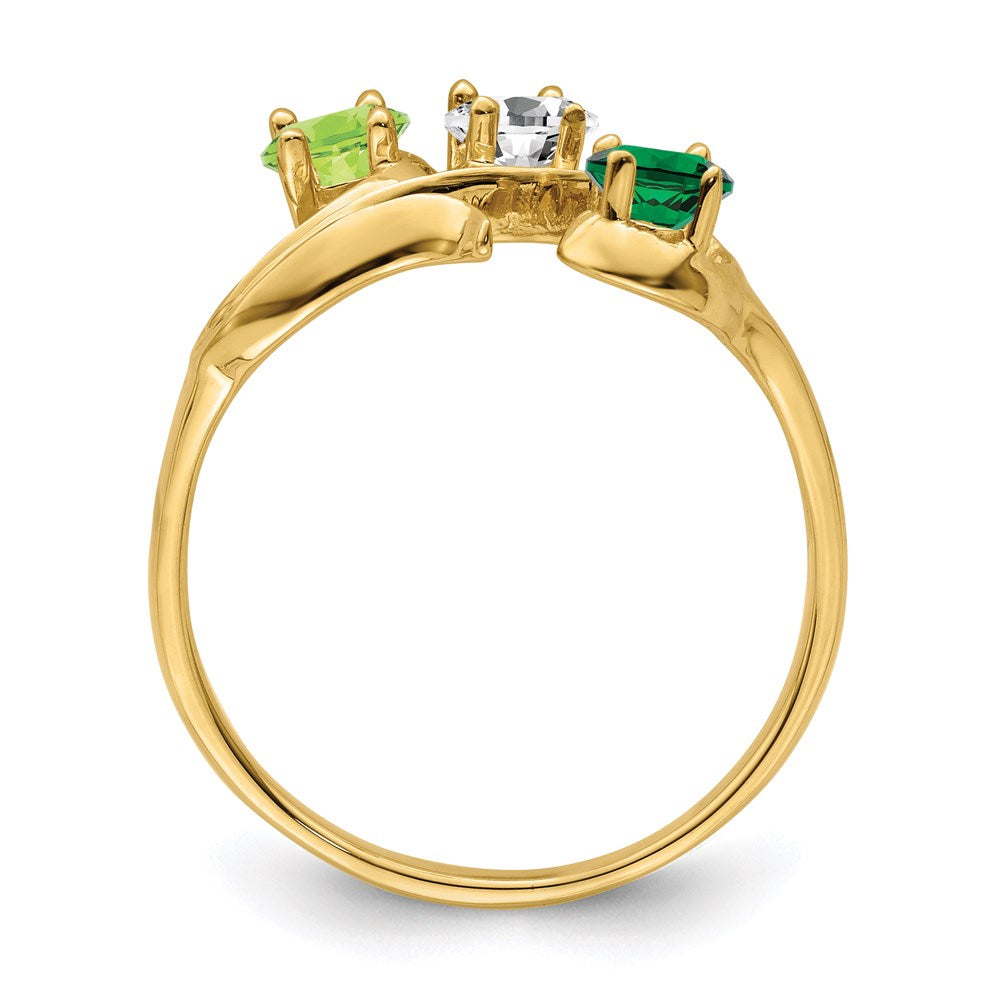 14k Synthetic Family Jewelry Ring