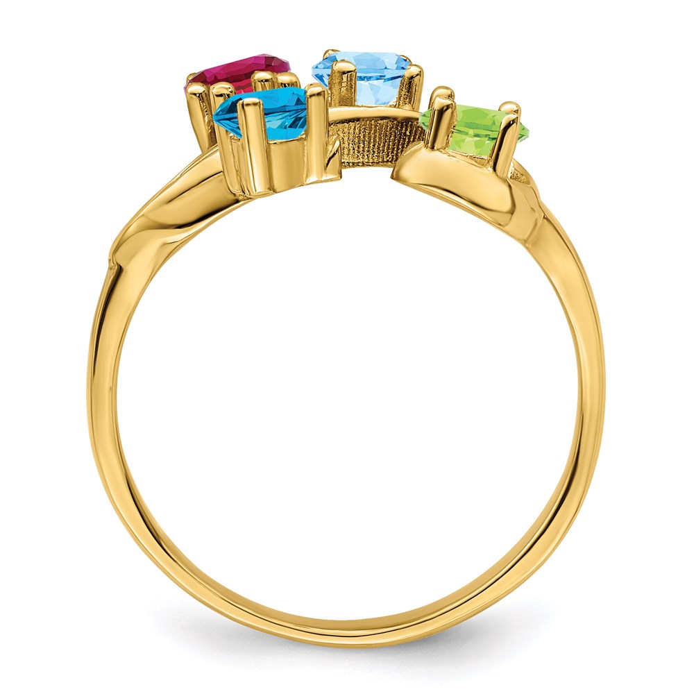 14k Synthetic Family Jewelry Ring