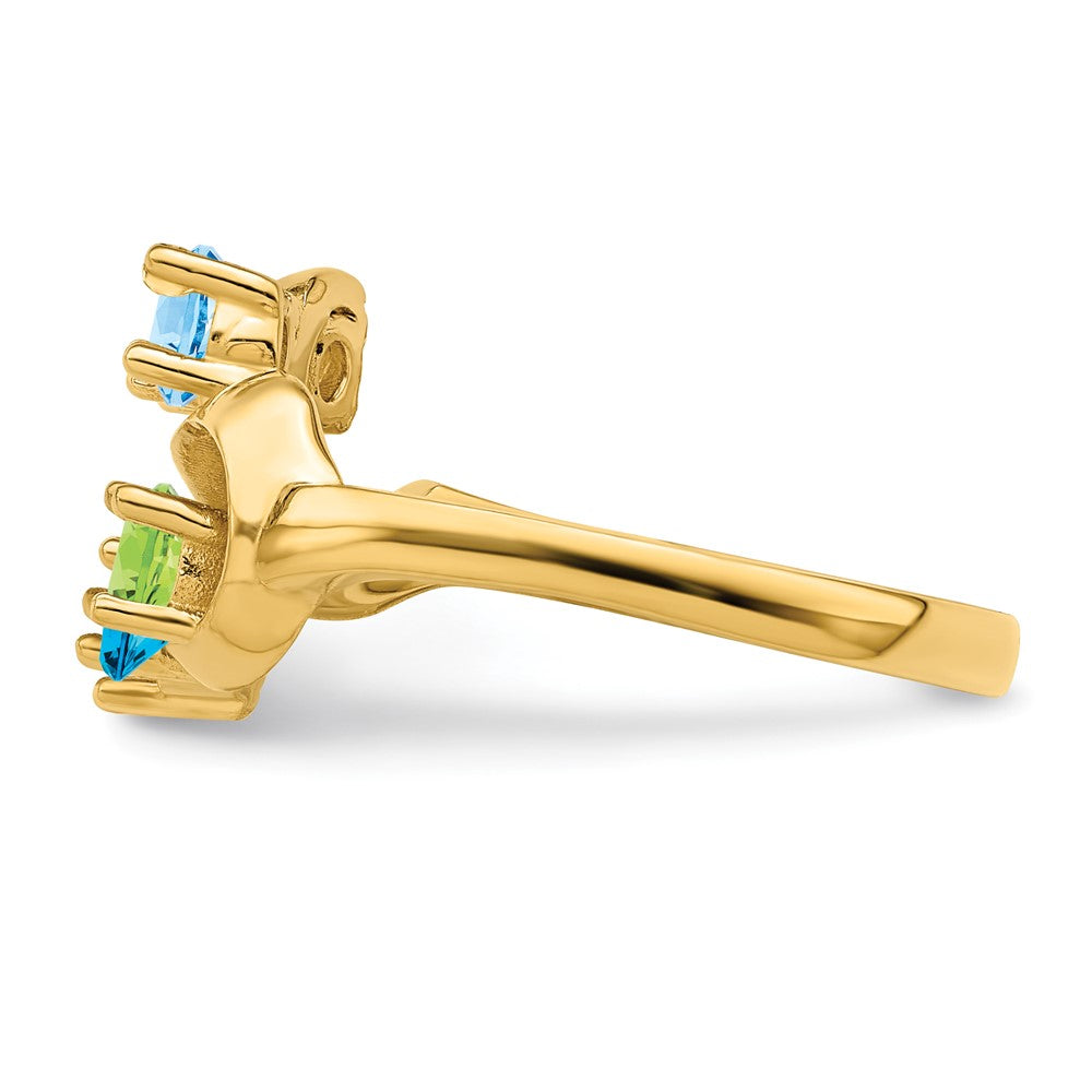 14k Synthetic Family Jewelry Ring