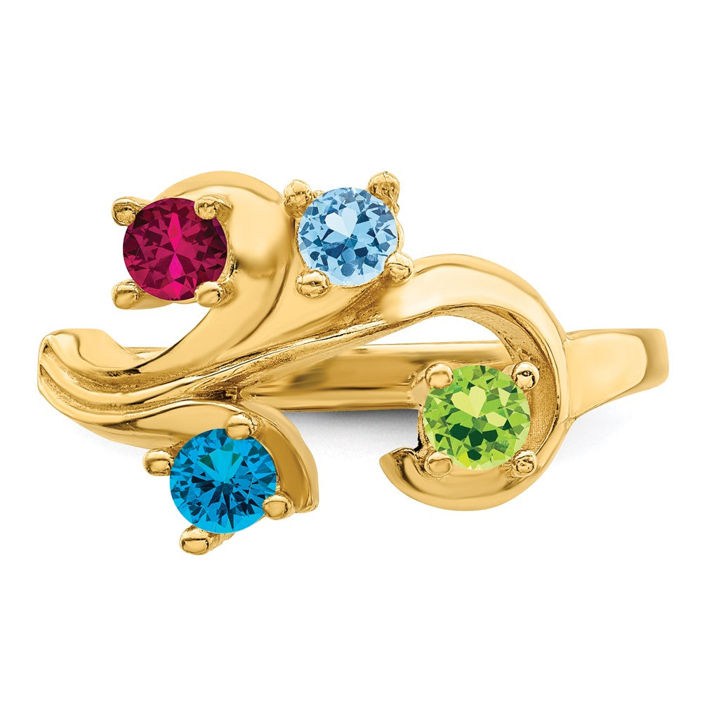14k Synthetic Family Jewelry Ring