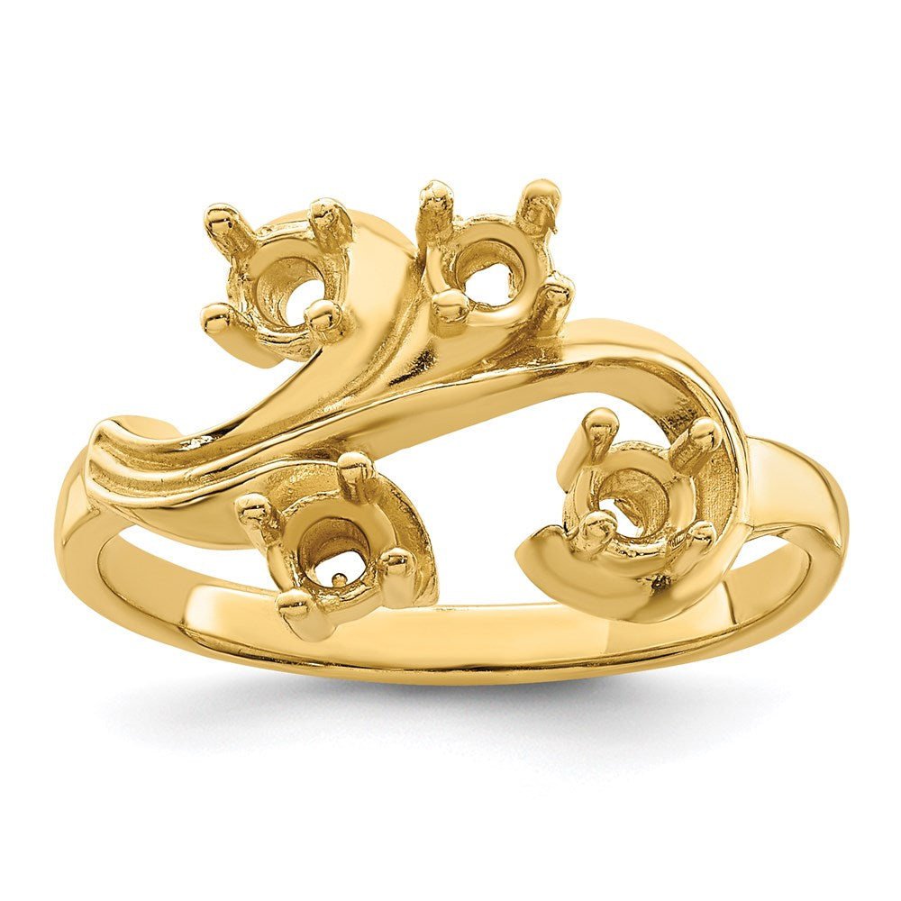 14k Synthetic Family Jewelry Ring