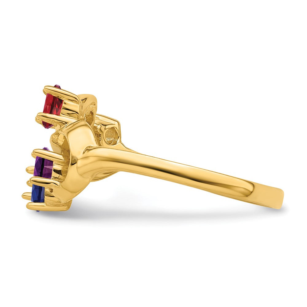 14k Synthetic Family Jewelry Ring