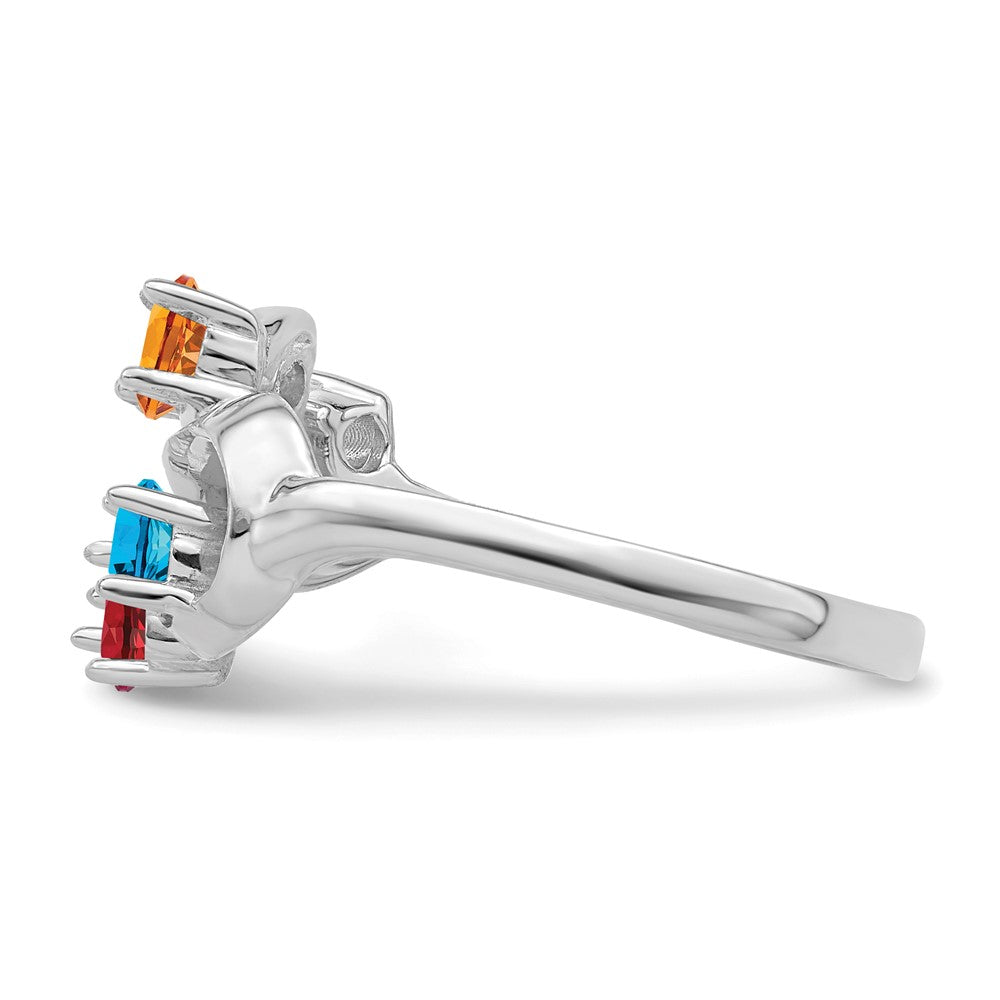 Sterling Silver Rhodium-plated Family Jewelry Mounting