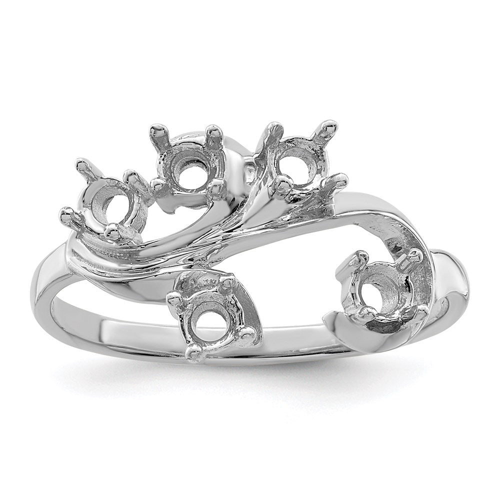 Sterling Silver Rhodium-plated Family Jewelry Mounting