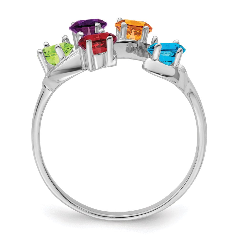 Sterling Silver Rhodium-plated Family Jewelry Mounting