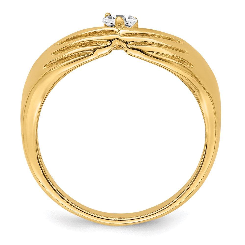 14k 1 Genuine Stone Family Ring