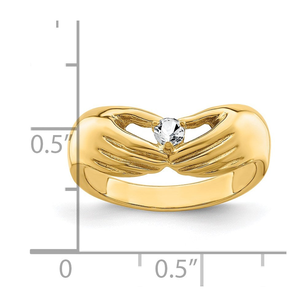 14k 1 Genuine Stone Family Ring