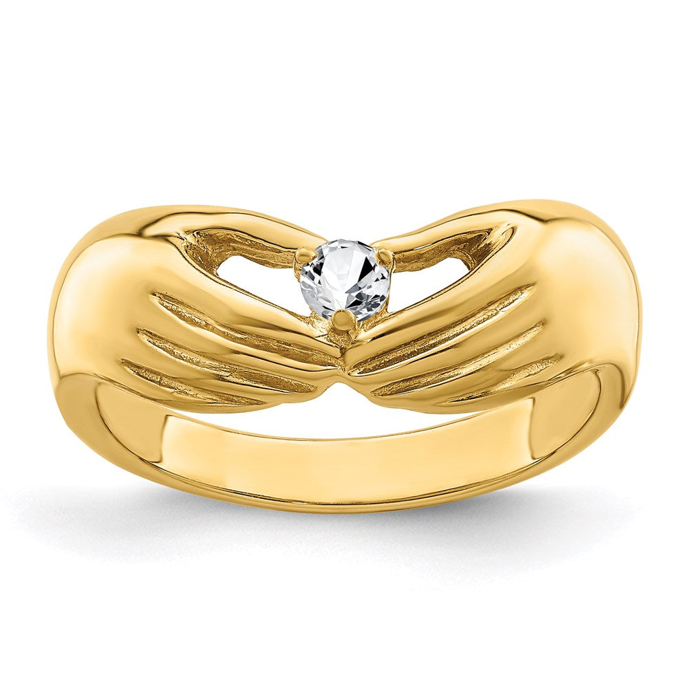 14k 1 Genuine Stone Family Ring