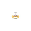 14k 4 Synthetic Stone Family Ring