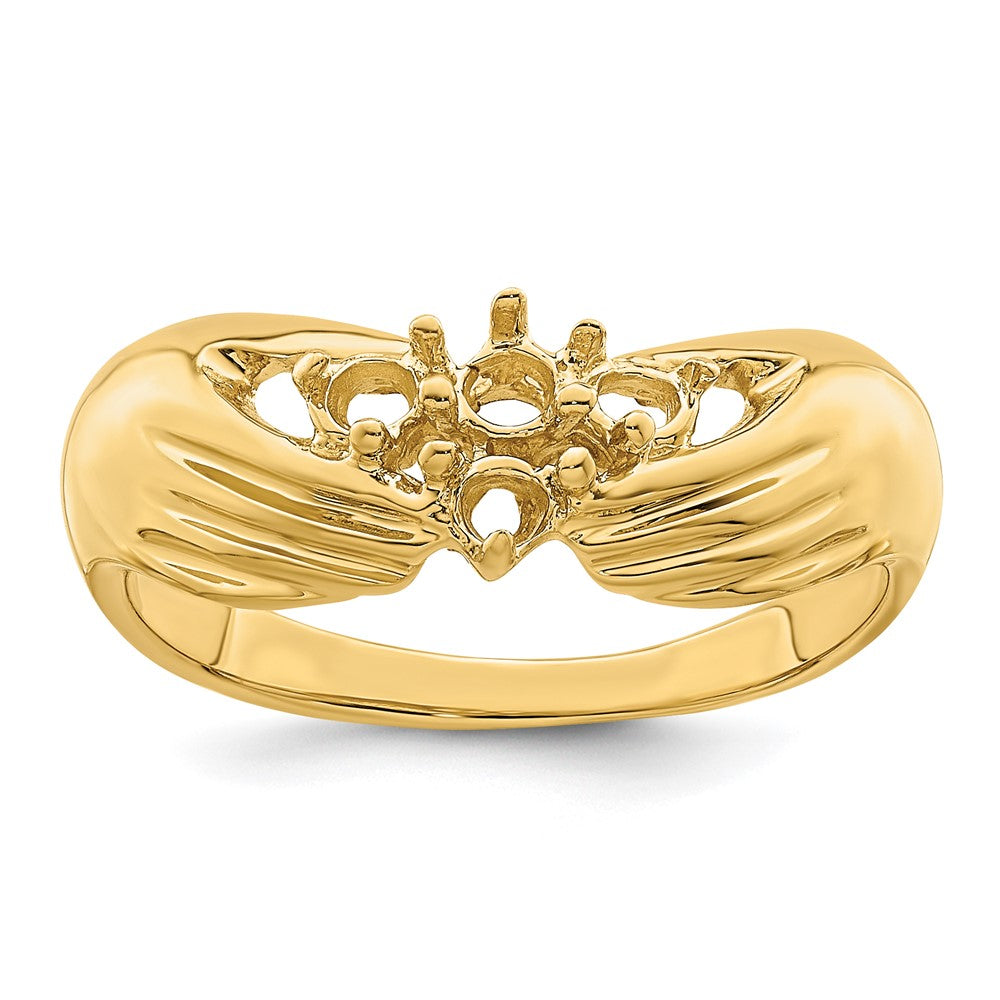 14k 4 Synthetic Stone Family Ring