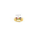 14k 5 Genuine Stone Family Ring
