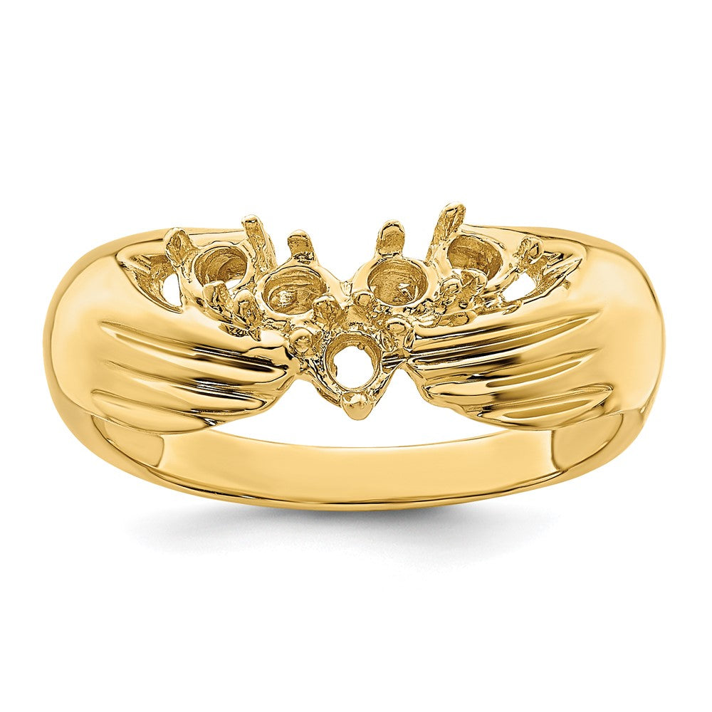 14k 5 Genuine Stone Family Ring