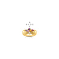 14k 6 Synthetic Stone Family Ring