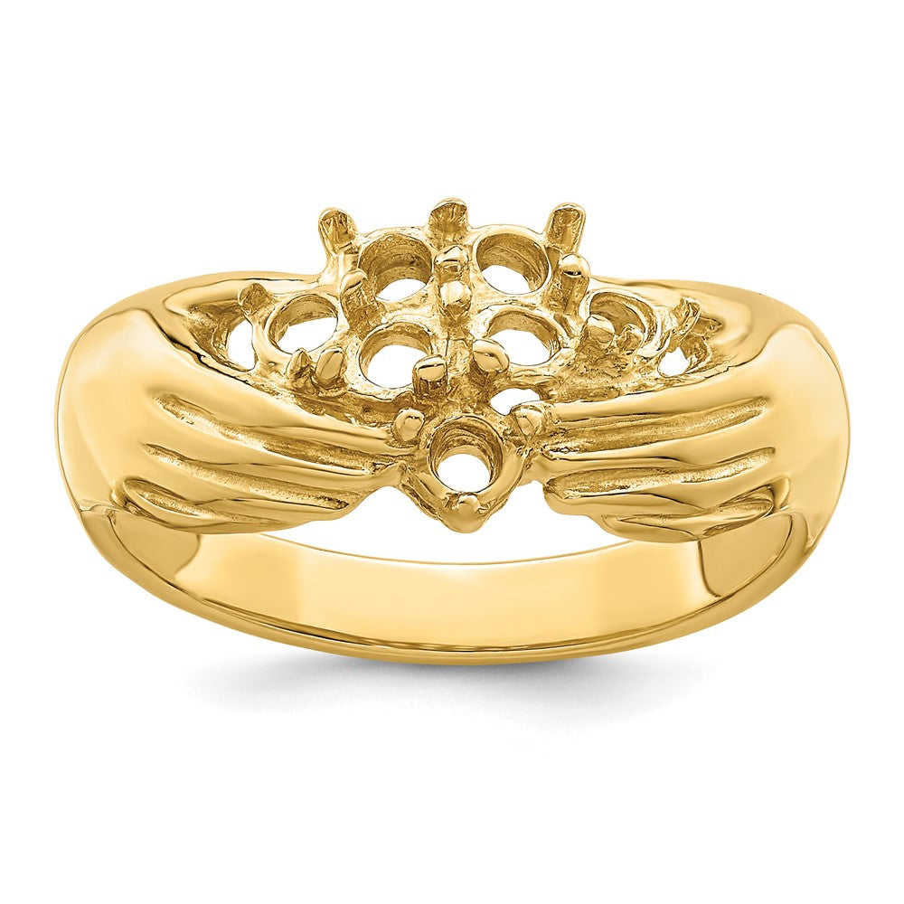 14k 7 Genuine Stone Family Ring