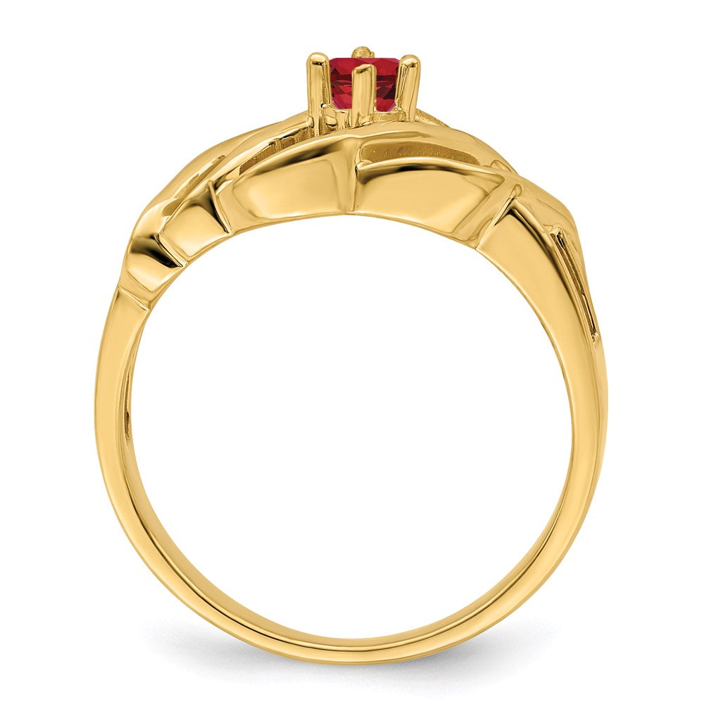 14k 2.5mm Synthetic Family Jewelry Ring