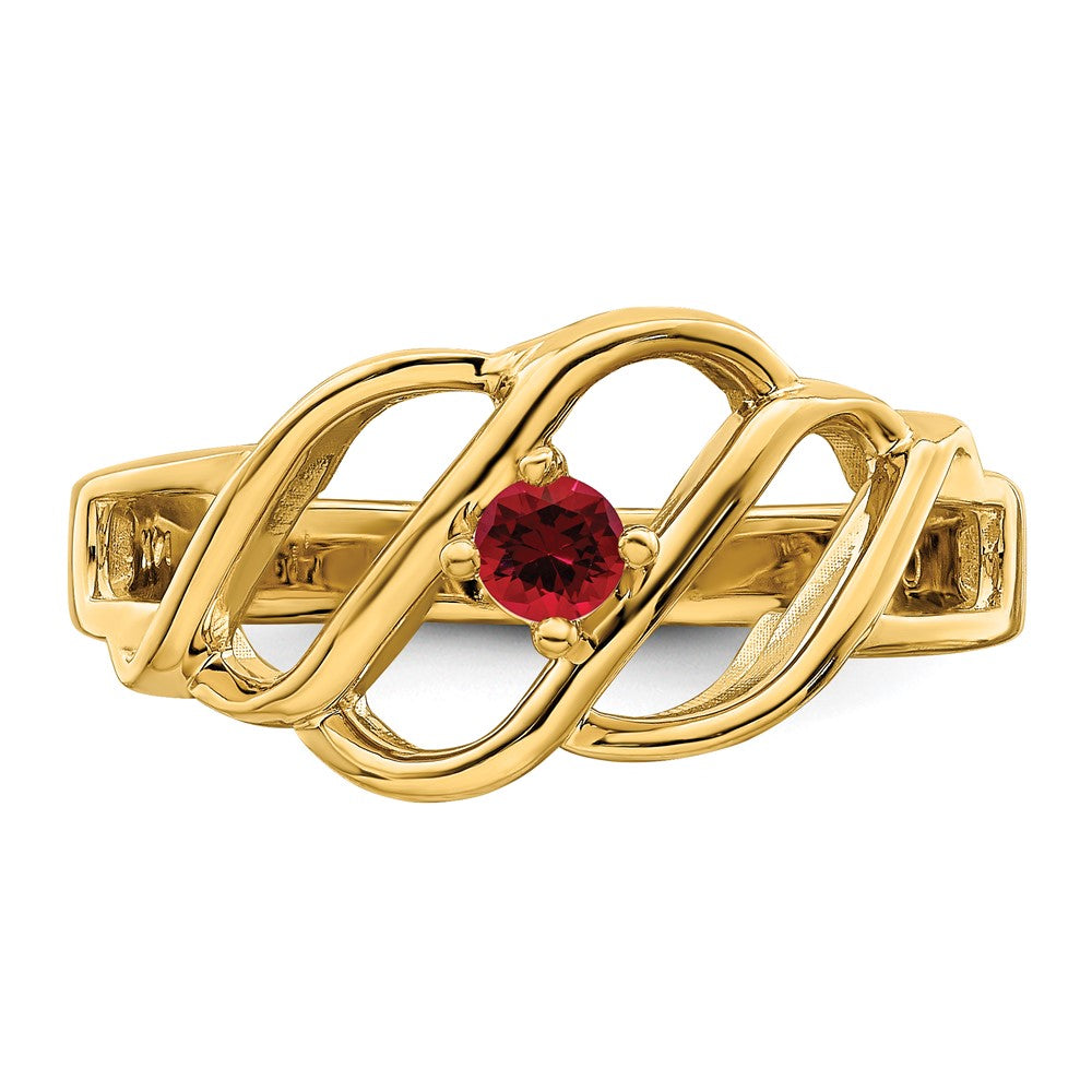 14k 2.5mm Synthetic Family Jewelry Ring