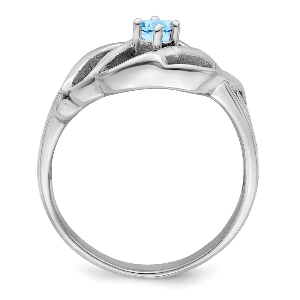 14k White Gold 2.5mm Synthetic Family Jewelry Ring