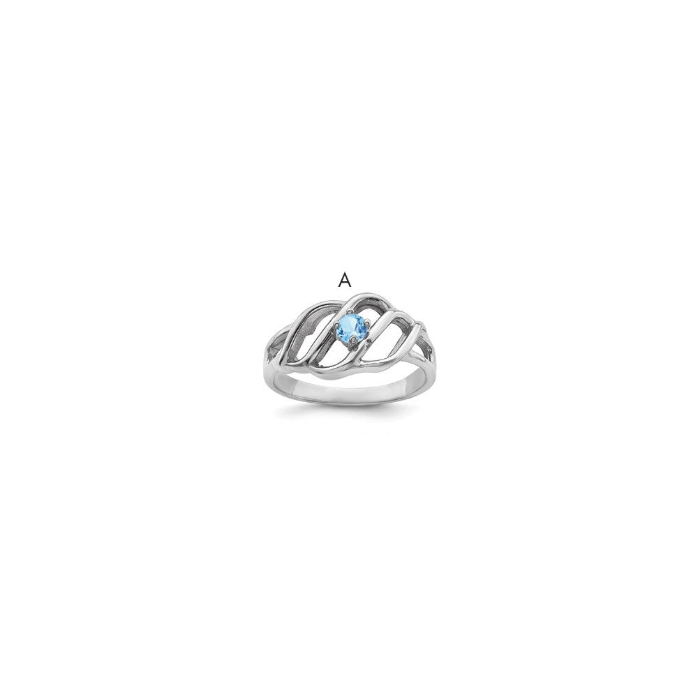 14k White Gold Family Jewelry Ring