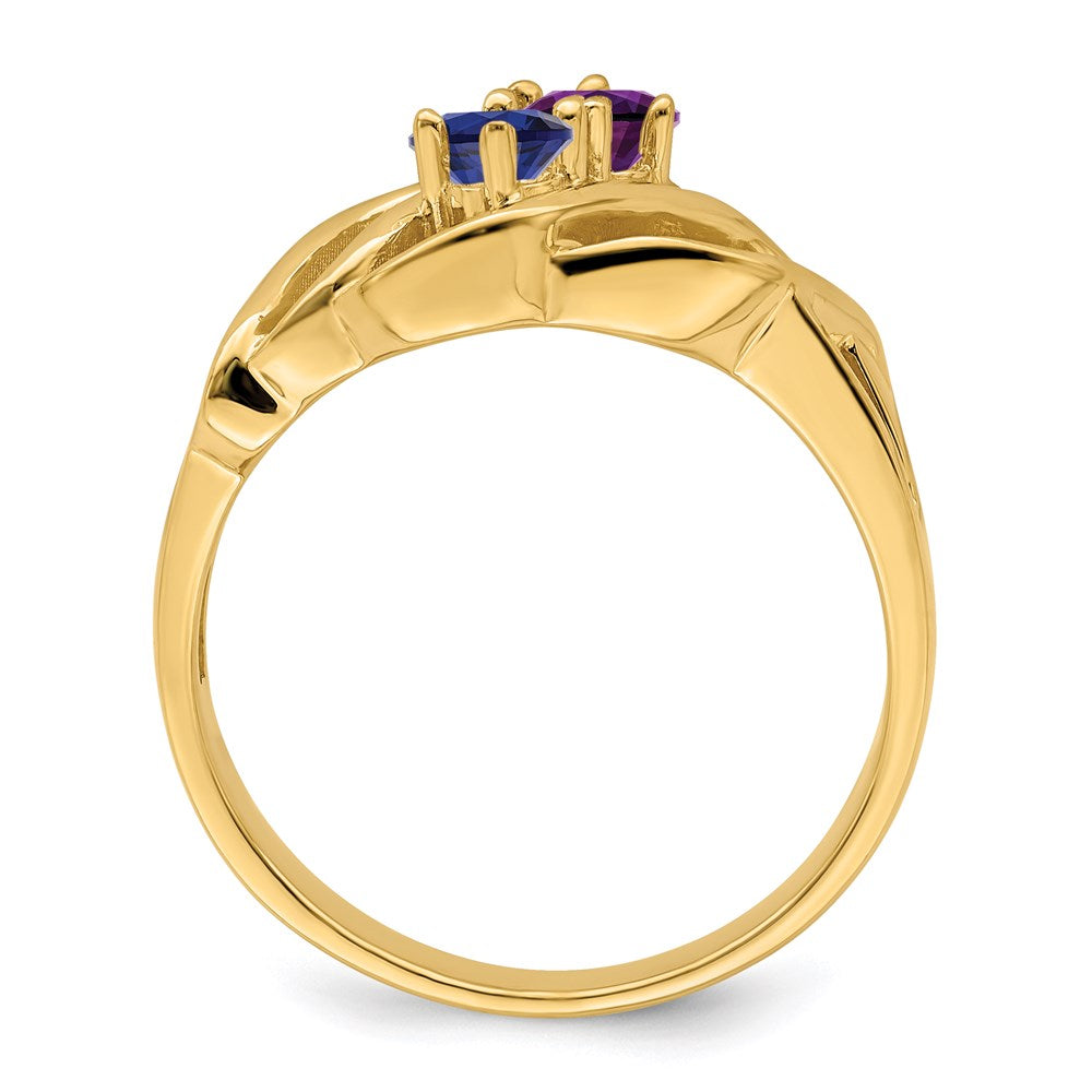 14k Synthetic Family Jewelry Ring