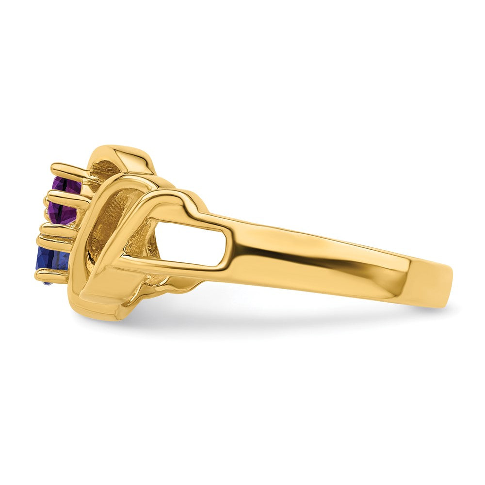 14k Synthetic Family Jewelry Ring