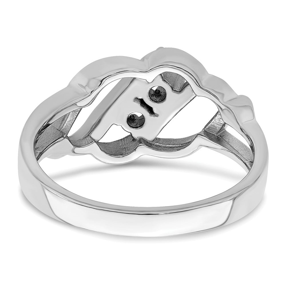 14k White Gold Genuine Family Jewelry Ring