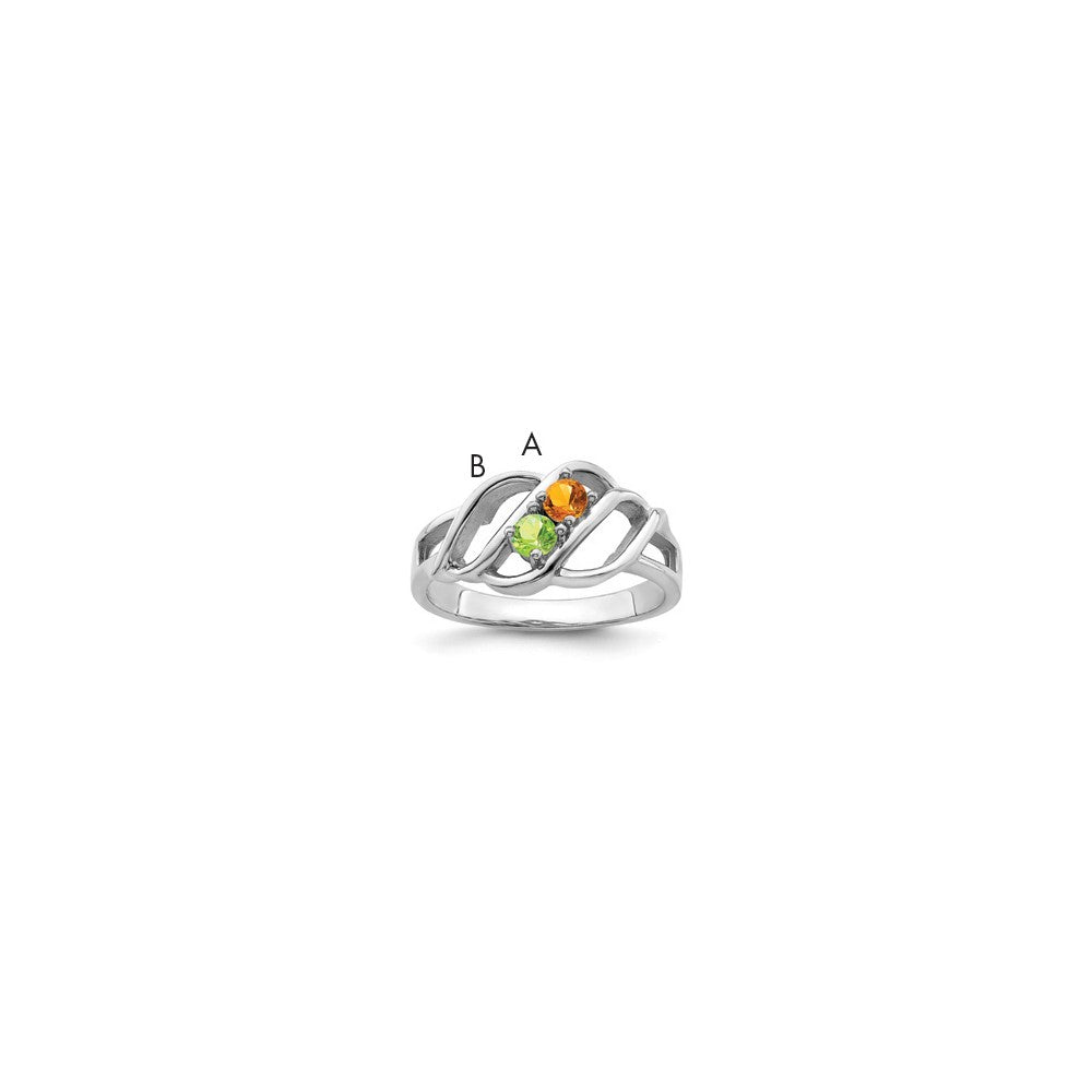 Sterling Silver Rhodium-plated Family Jewelry Mounting