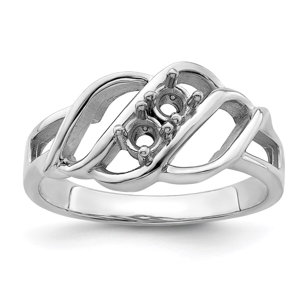 14k White Gold 2.5mm Synthetic Family Jewelry Ring