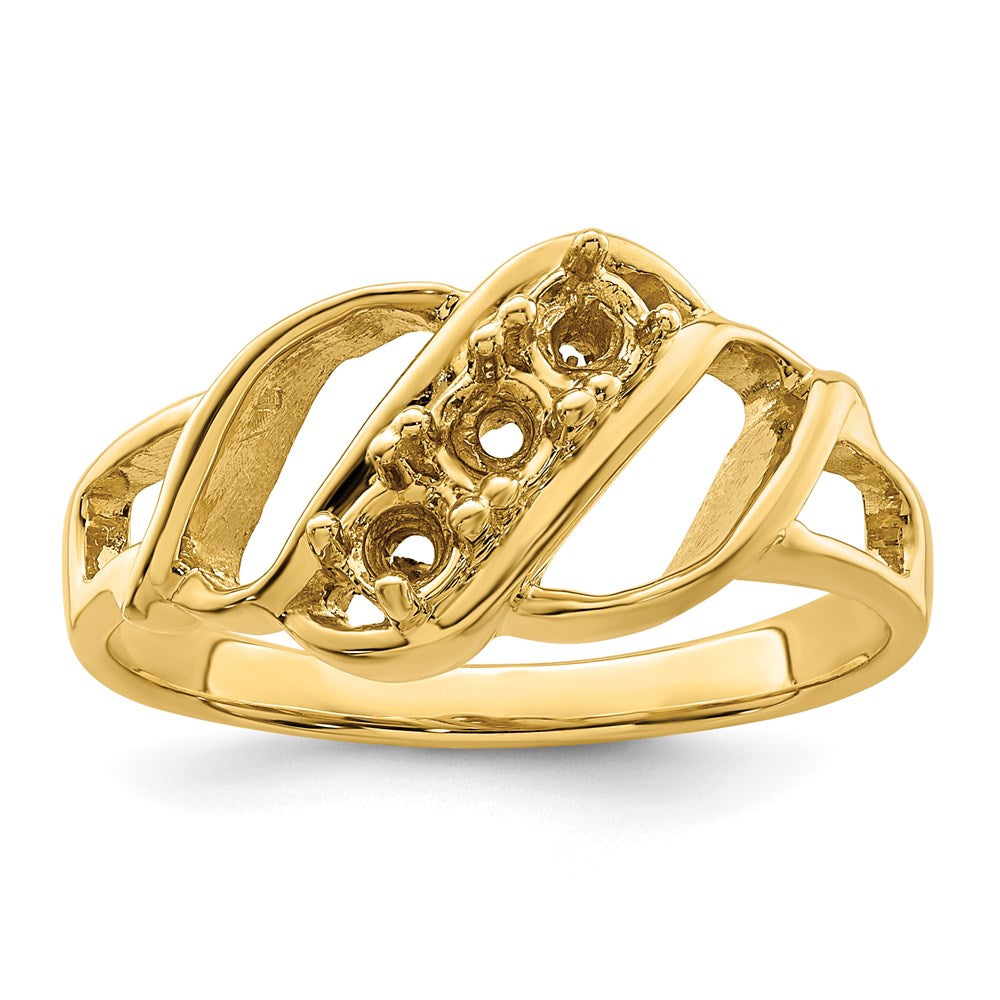 14k Genuine 3 Stone Mother's Ring