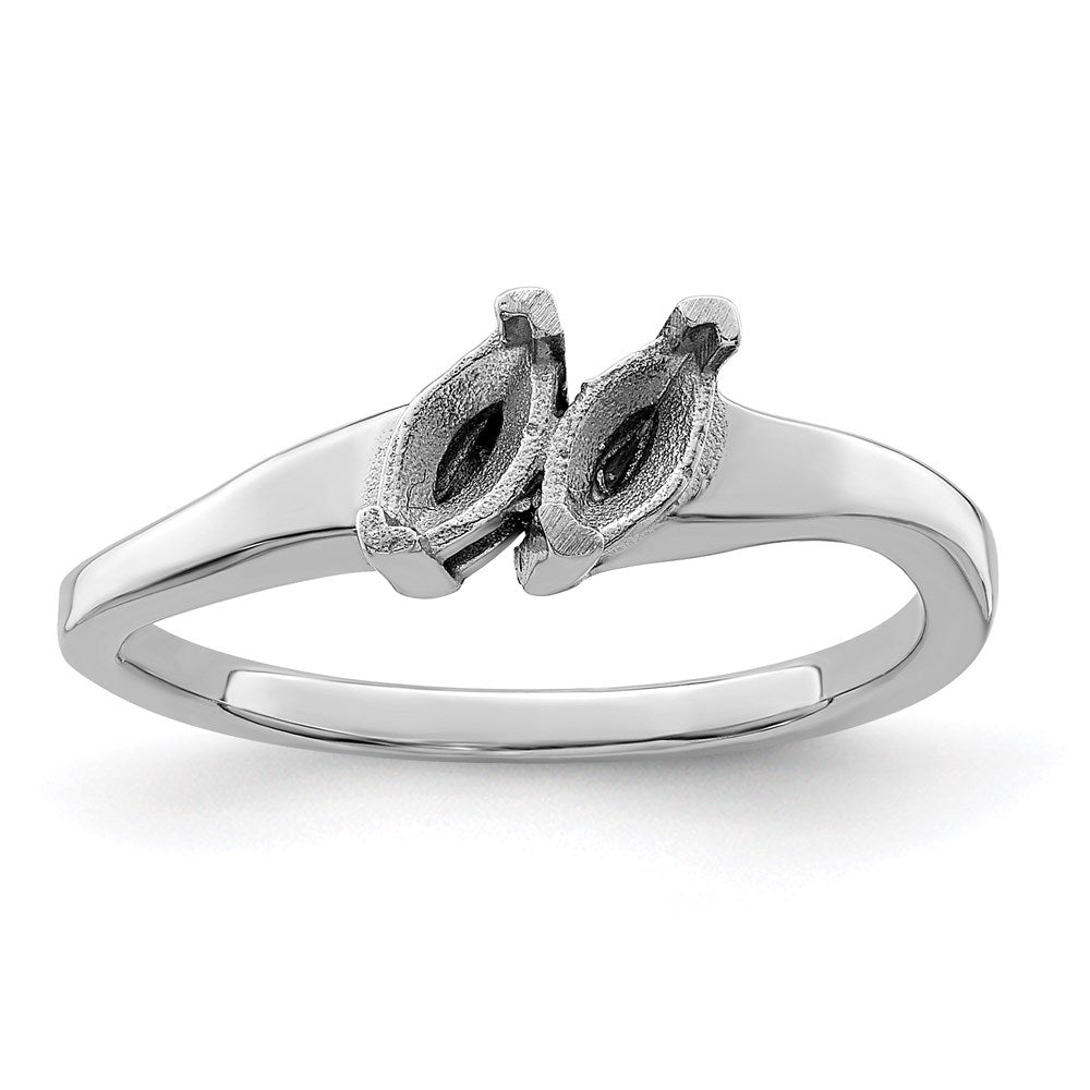 14k White Gold Synthetic Family Jewelry Ring