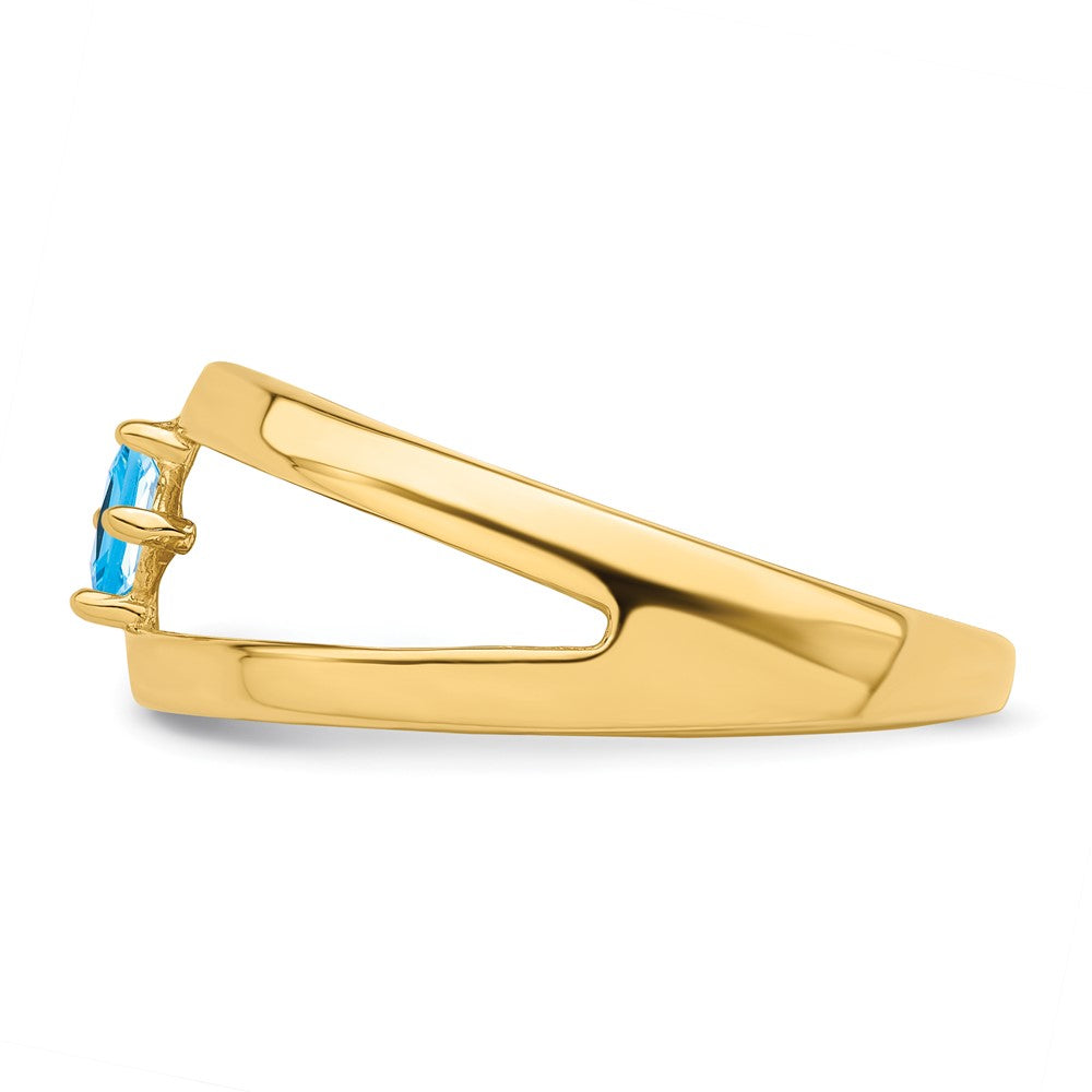 14k Synthetic Family Jewelry Ring