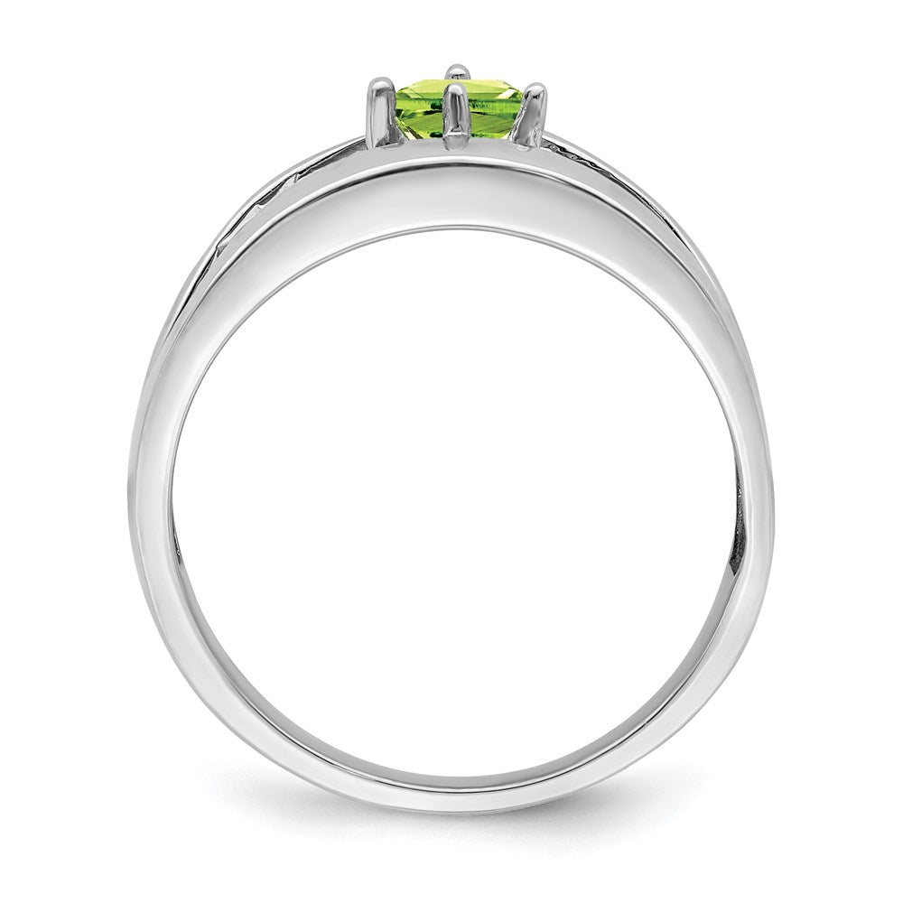 14k White Gold Synthetic Family Jewelry Ring