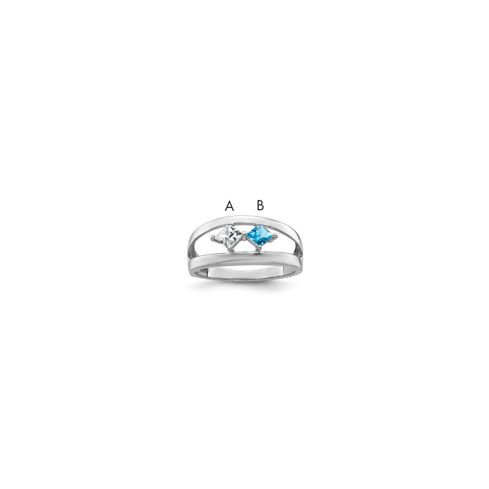 Sterling Silver Rhodium-plated Family Jewelry Mounting