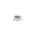 Sterling Silver Rhodium-plated Family Jewelry Mounting