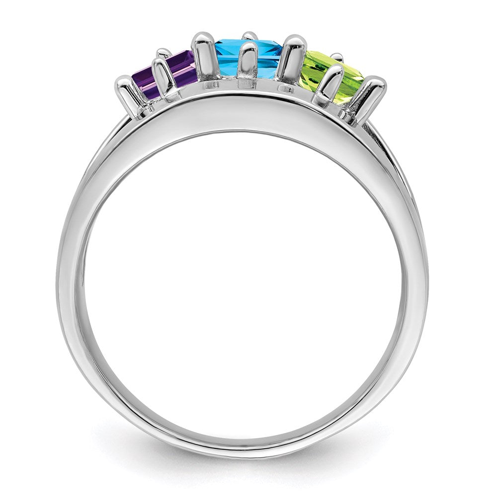 14k White Gold Genuine Family Jewelry Ring